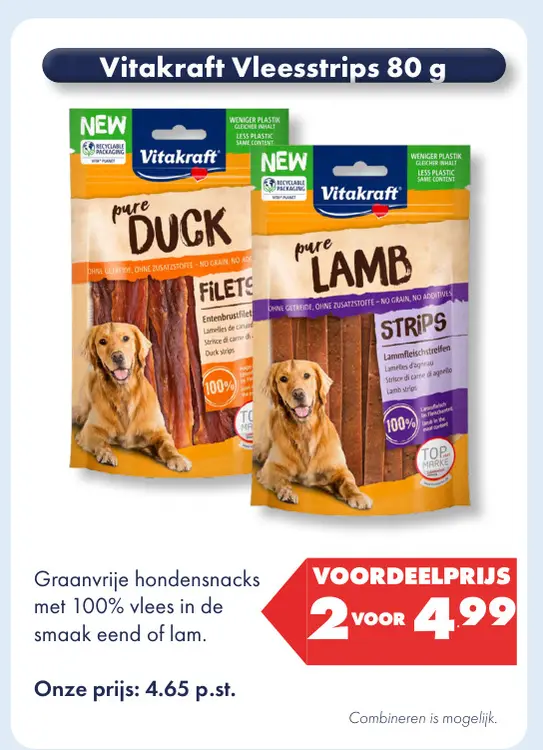 Aanbieding: Vitakraft Vleesstrips
