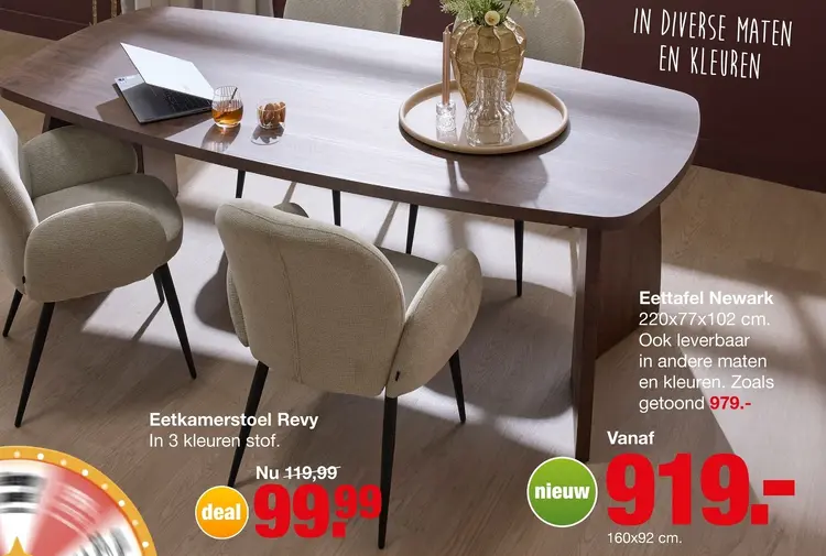 Aanbieding: Eettafel Newark