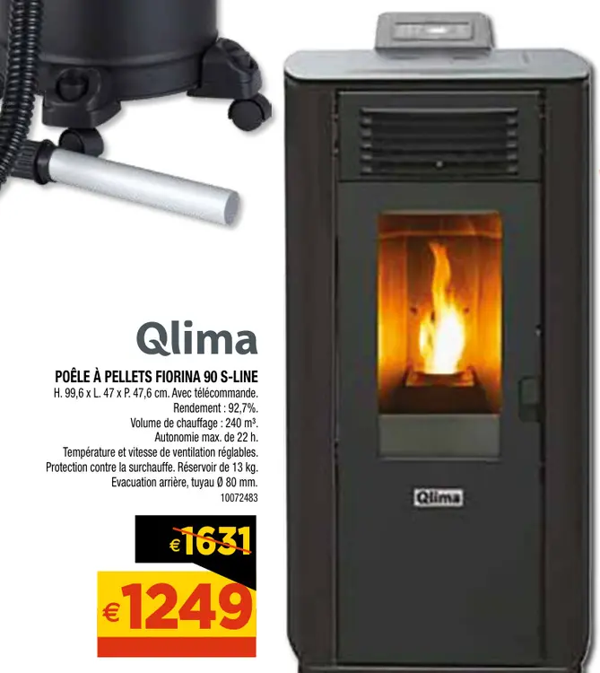 Offre: Poêle à pellets fiorina 90 s-line