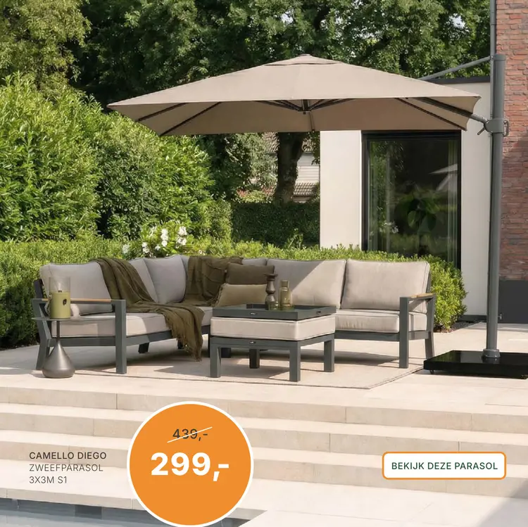 Aanbieding: Camello diego zweefparasol