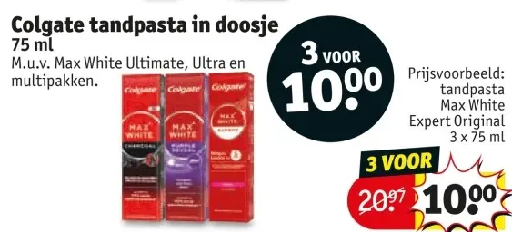 Aanbieding: Tandpasta in doosje
