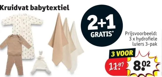 Promotie: Kruidvat babytextiel