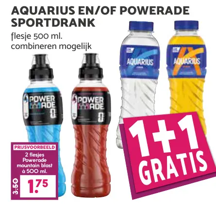 Aanbieding: Aquarius en/of Powerade sportdrank
