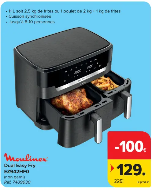 Offre: Dual Easy Fry EZ942HF0