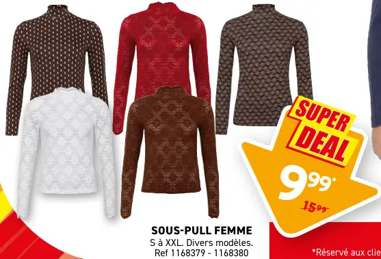 Offre: Sous-pull femme
