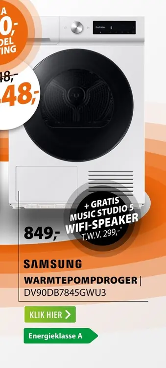Aanbieding: Samsung DV90DB7845GWU3