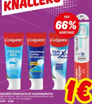 Aanbieding: Colgate tandpasta of tandenborstelq