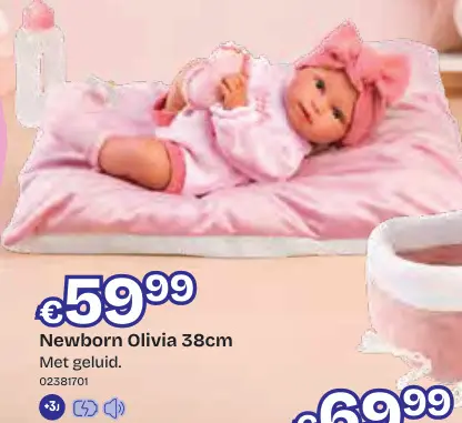 Aanbieding: Newborn Olivia 38cm
