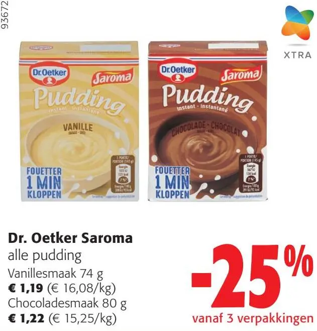 Aanbieding: Dr. Oetker Saroma alle pudding