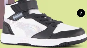 Aanbieding: Puma Rebound V6 Mid Space Belle meisjes sneakers zwart lila