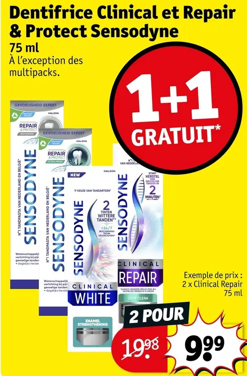Offre: Dentifrice Clinical et Repair & Protect