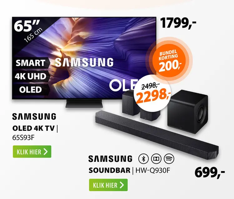 Aanbieding: Samsung oled 4k tv | 65s93f
