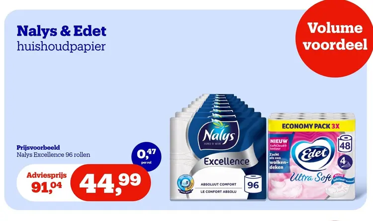 Aanbieding: Nalys & Edet huishoudpapier