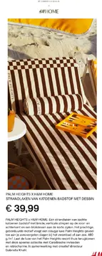 Aanbieding: STRANDLAKEN VAN KATOENEN BADSTOF MET DESSIN
