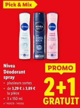 Offre: Déodorant spray