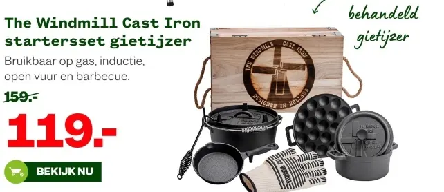 Aanbieding: The Windmill Cast Iron startersset gietijzer