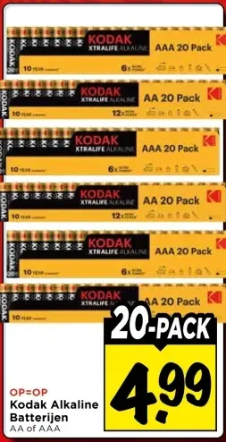 Aanbieding: Kodak Alkaline Batterijen