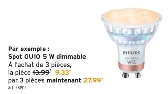 Offre: Spot GU10 dimmable