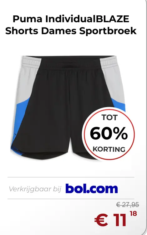 Aanbieding: Puma IndividualBLAZE Shorts Dames Sportbroek