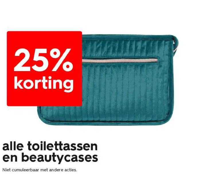 Promotie: Alle toiletassen en beautycases