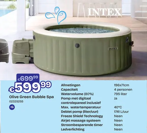 Promotie: Olive Green Bubble Spa