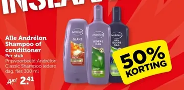 Aanbieding: Alle Andrélon Shampoo of conditioner