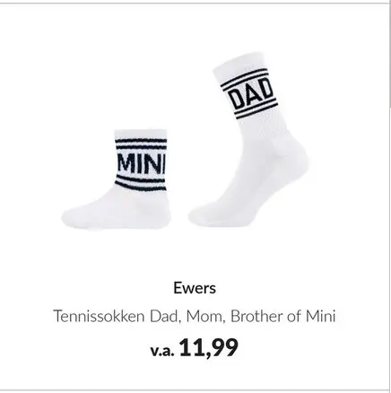 Aanbieding: Tennissokken Dad, Mom, Brother of Mini
