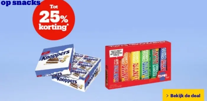 Aanbieding: Knoppers and Tony's Chocolonely