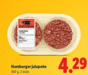 Aanbieding: Hamburger jalapeño