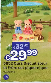 Offre: Ours Biscuit sœur et frère set pique-nique