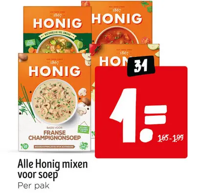 Aanbieding: Alle Honig mixen voor soep