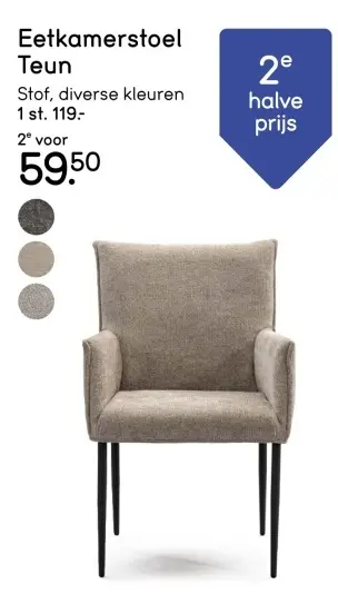 Aanbieding: Eetkamerstoel Teun