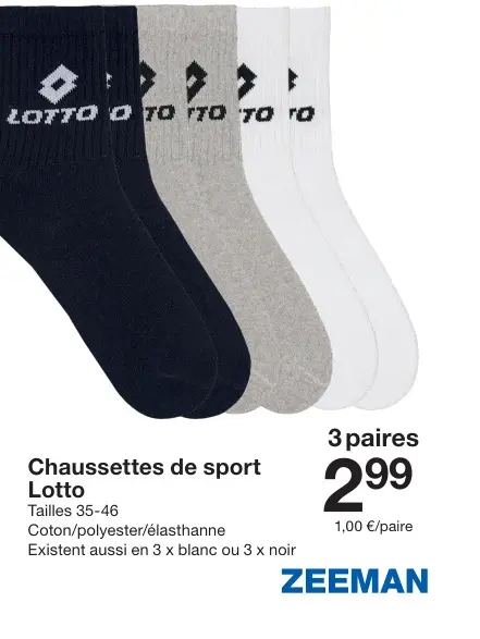 Offre: Chaussettes de sport Lotto