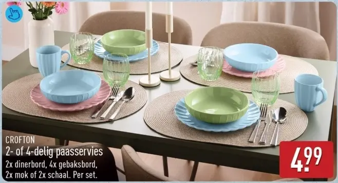 Aanbieding: 2- of 4-delig paasservies