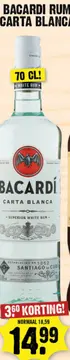 Aanbieding: Bacardi rum carta blanca