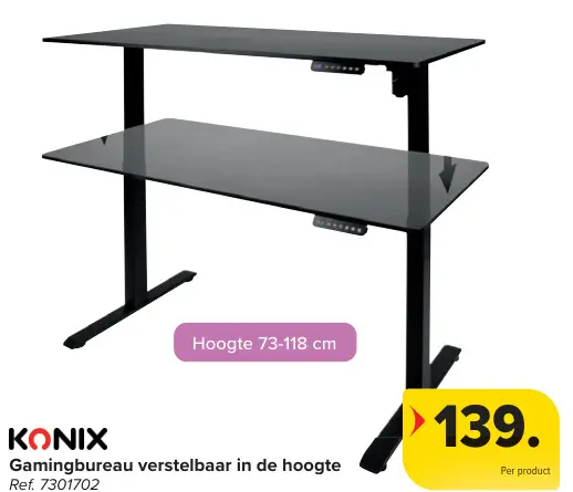 Aanbieding: Gamingbureau verstelbaar in de hoogte
