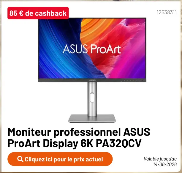 Offre: Moniteur professionnel ASUS ProArt Display 6K