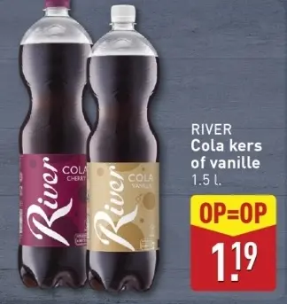 Aanbieding: River Cola kers of vanille