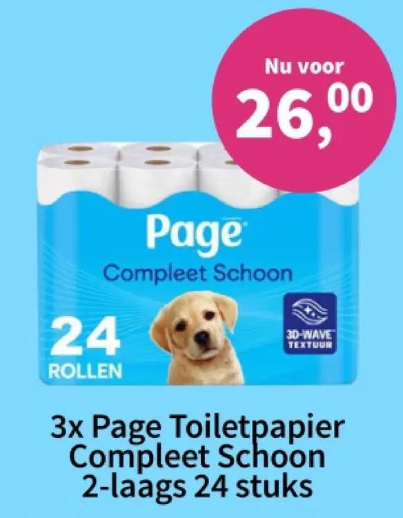 Promotie: Page Toiletpapier Compleet Schoon