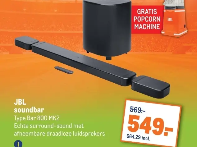 Aanbieding: JBL soundbar Type Bar 800 MK2