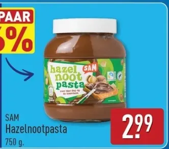 Aanbieding: Hazelnootpasta
