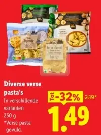Aanbieding: Diverse verse pasta's