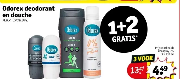 Aanbieding: deodorant en douche