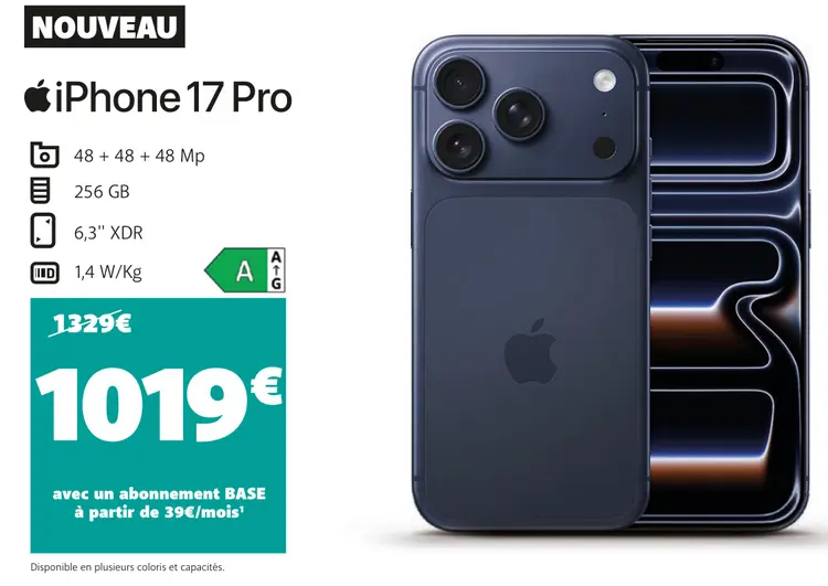 Offre: iPhone 17 Pro