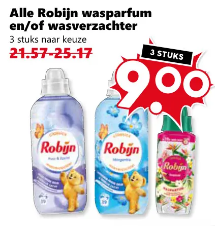 Aanbieding: Alle Robijn wasparfum en/of wasverzachter