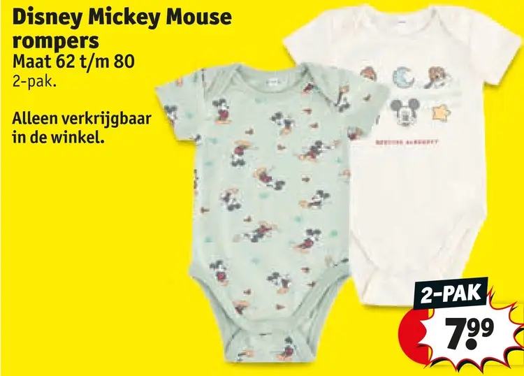 Aanbieding: Mickey Mouse rompers