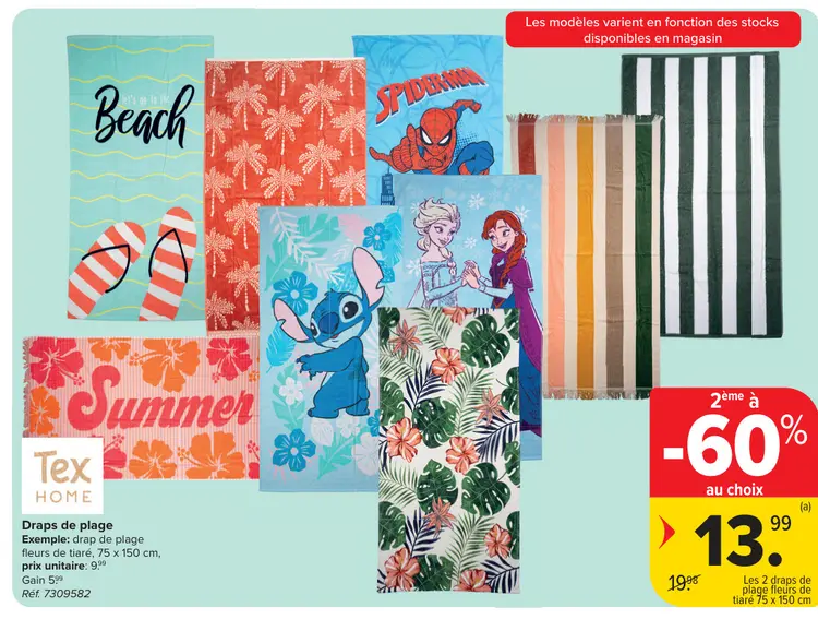Offre: Draps de plage