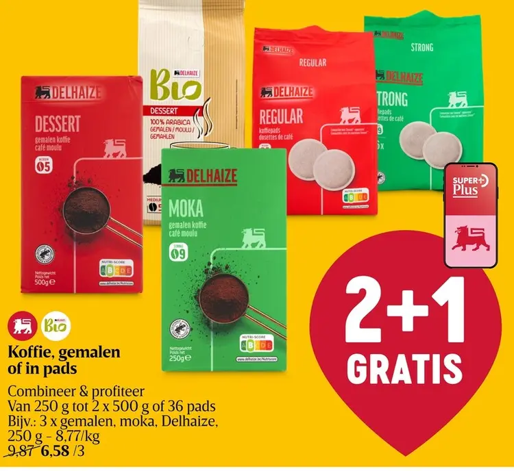 Promotie: Koffie, gemalen of in pads