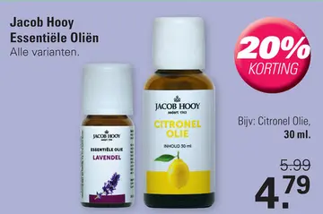 Aanbieding: Jacob Hooy Essentiële Oliën