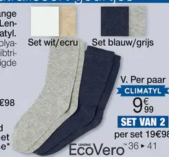 Aanbieding: Set wit/ecru Set blauw/grijs